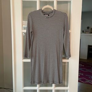 Reformation striped long sleeve mini dress, small
